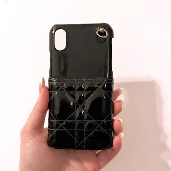Dior Accessories - Dior Black Cannage Patent Leather Lady Dior iPhone 7plus